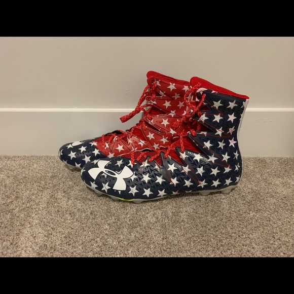 NEW UA Highlight Football Cleats USA Flag Size 15 - Picture 3 of 7